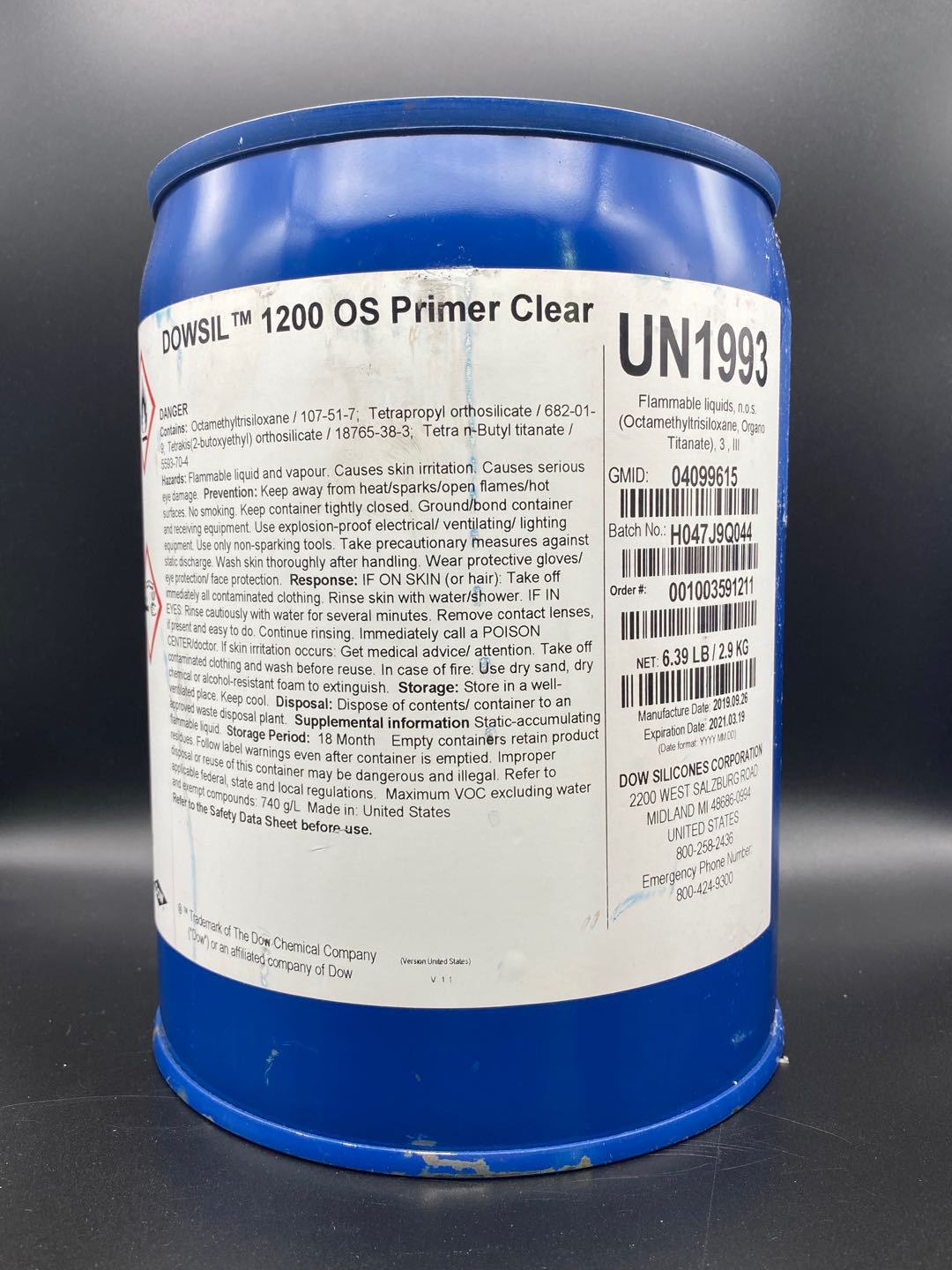 道康宁底涂 透明色 1200 -os大桶2.9KG促进硅酮胶粘结强度