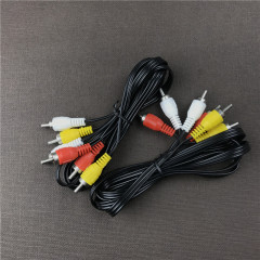 3 RCA Audio Video AV Cable TV Set Top Box Six Head Line Three Pairs of Three Lotus Speaker Audio Connection Line 1.5 Meters 