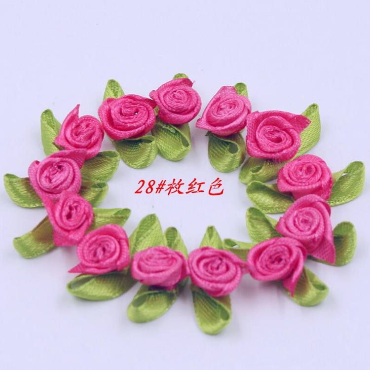 Pequeña cinta Rosa ropa para niños accesorios de juguete en stock diy1.5cm pequeña flor Rosa