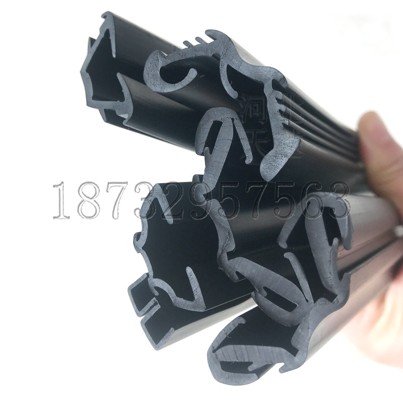 三元乙丙滑槽植绒密封条U型汽车玻璃滑槽密封条u型推拉窗玻璃胶条