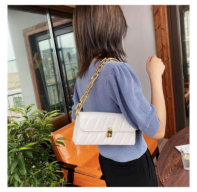 White Purple Blue Pu Leather Solid Color Square Evening Bags display picture 3