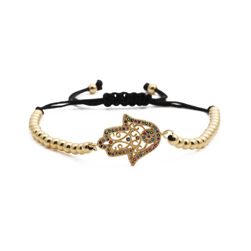 Fashion Jewelry Copper Micro Inlay Zirconium Maple Leaf Adjustable Bracelet Wholesale Nihaojewelry display picture 2