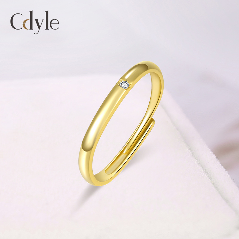 西黛尔S925银小方银戒指女几何方形ins简约指环周家方戒饰品批发|ms