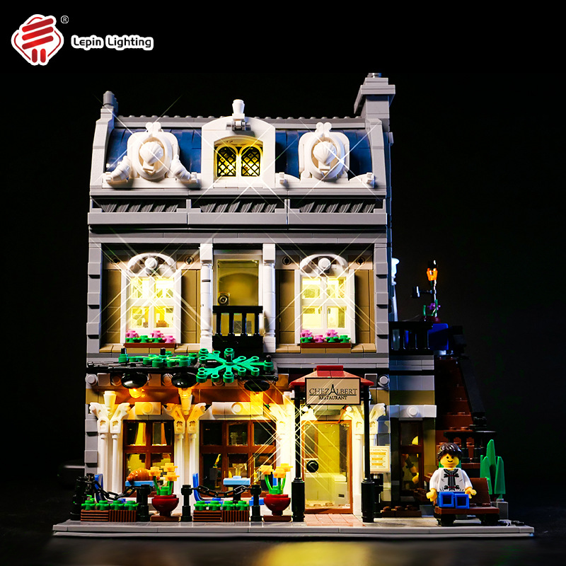 Iluminación de bloques de construcción LP compatible con Lego 10243 iluminación de Street View iluminación de restaurante de París iluminación de bloques de construcción LED