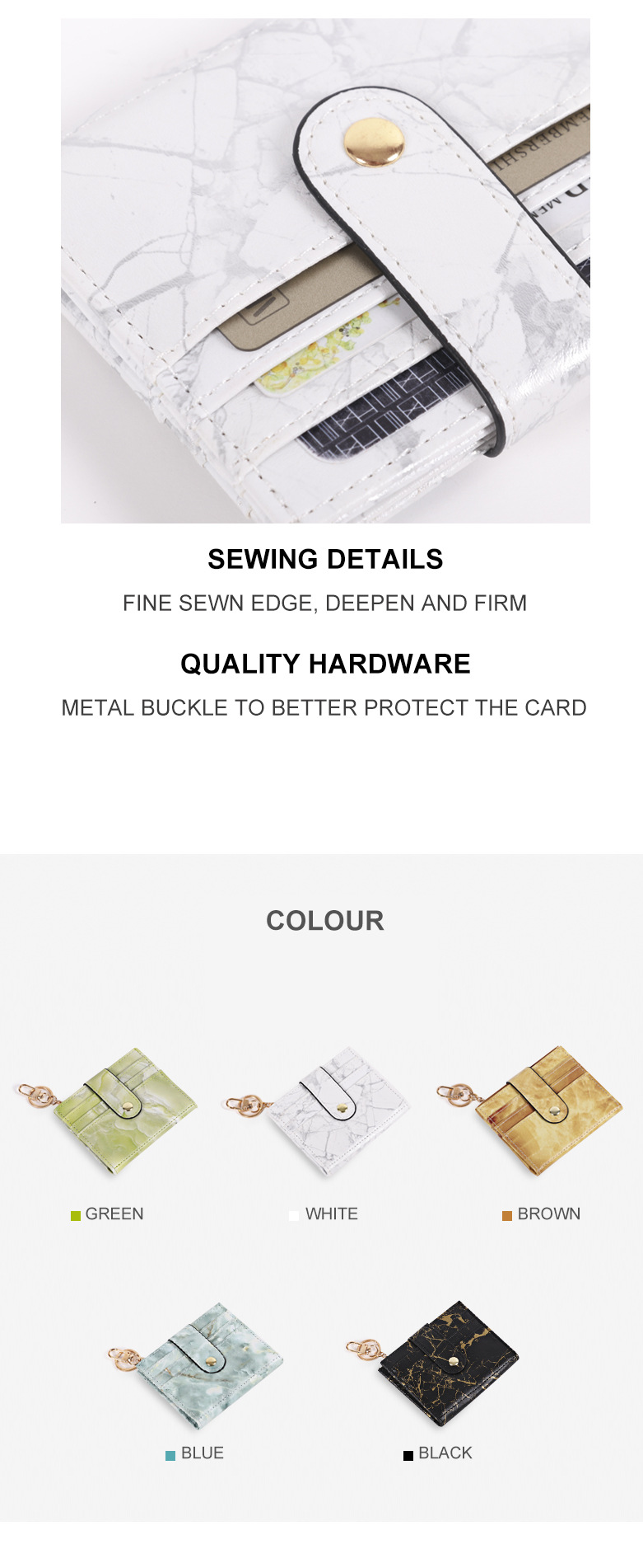 Buckle Closure Type Korean Multi-card Holder Fashion Ultra-thin Wallet Card Holders