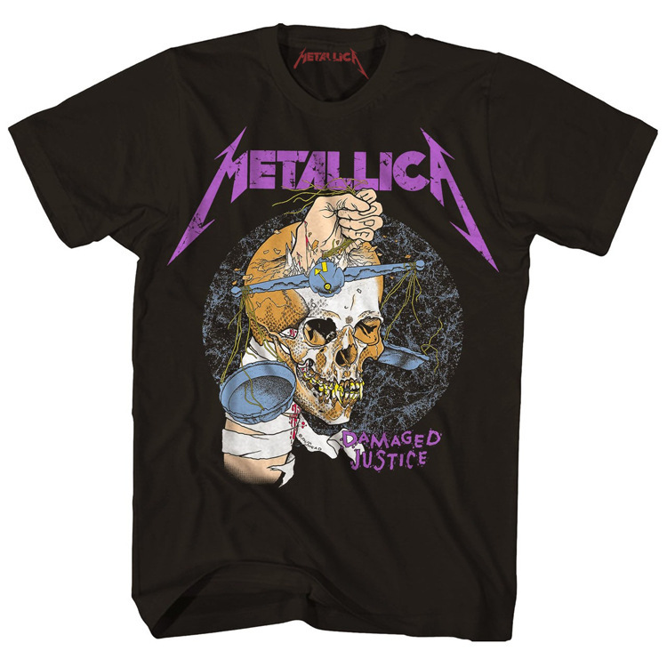 Metallica Rock Band Heavy Metal Retro Classic Short-sleeved T-shirt Summer Punk Clothes Metallica Rock Band Heavy Metal Retro Classic Short-sleeved T-shirt Summer Punk Clothes