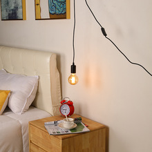 創意北歐ins台燈LED小夜燈卧室掛床頭簡約房間網紅裝飾愛迪生燈泡