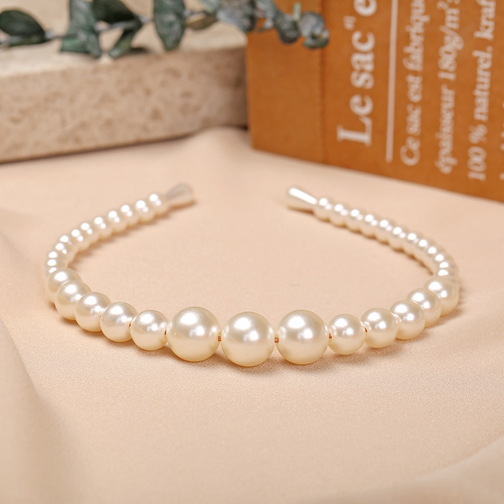 Sweet Geometric Alloy Inlay Artificial Pearls Hair Band display picture 3