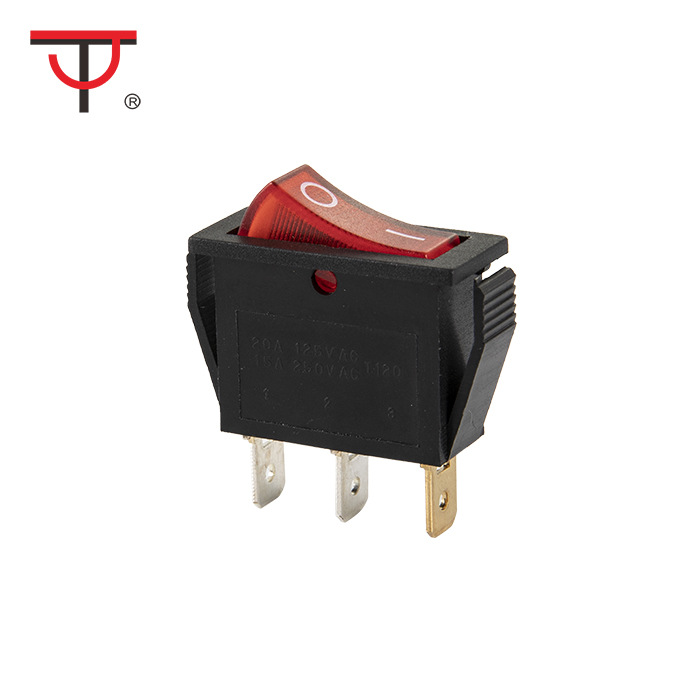 厂家直销 波动开关 带灯船型开关 三脚 IRS-101-1C 两档