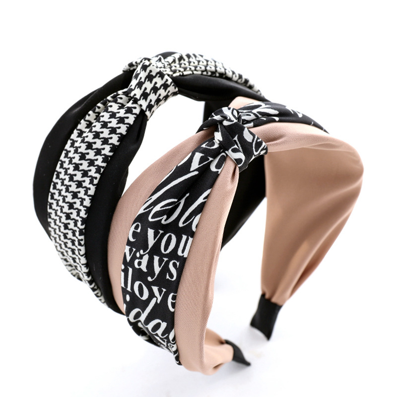 High-end Letter Printed Fabric Headband Wholesale display picture 14