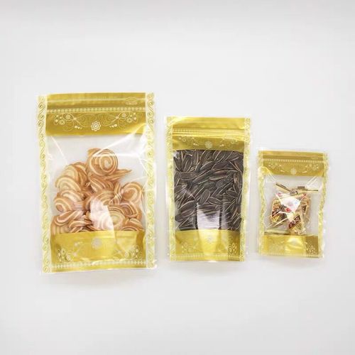 Manufacturer Direct Sales Gold Edge Self-Standing Bag Medicine Packaging Bag Nuts Tea Sealing Bag Food Sealing Bag