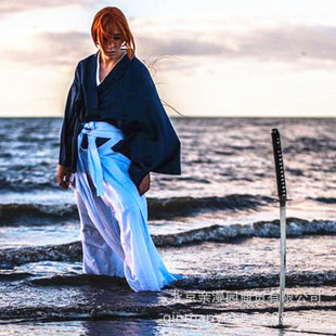 浪客剑心绯村剑心cos服男蓝色剑道和服漫展万圣节cosplay服装现货-阿里巴巴