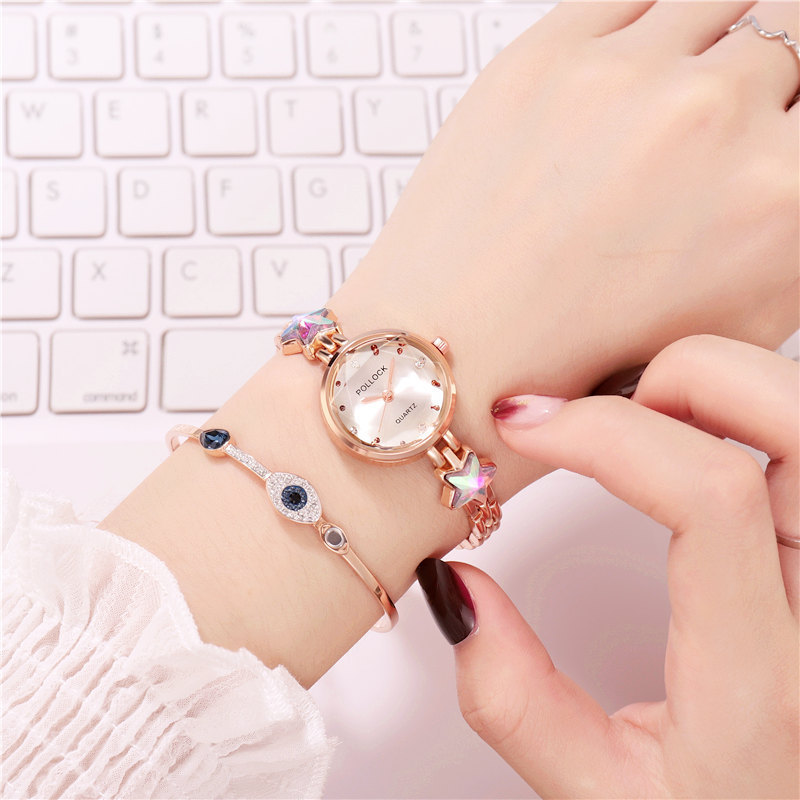 抖音同款爆款五角星网红石英表 手表女学生韩版简约 时尚超薄女表