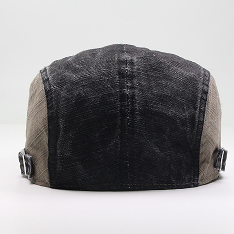 Gespleißter Entenschnabelhut aus reiner Baumwolle, schattenspendende Sonnenschutz-Baskenmütze, modischer und lässiger Herrenhut_voghion.com