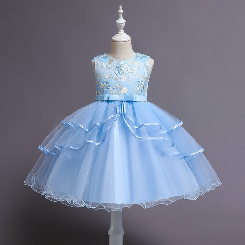 Cross-border new children's dress princess dress flower child wedding dress evening dress girl child ballon dress traffic promotion item