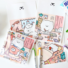 花墨出品紙質收納袋日系卡通小五白狗熊迷你紙袋子擺拍裝飾道具