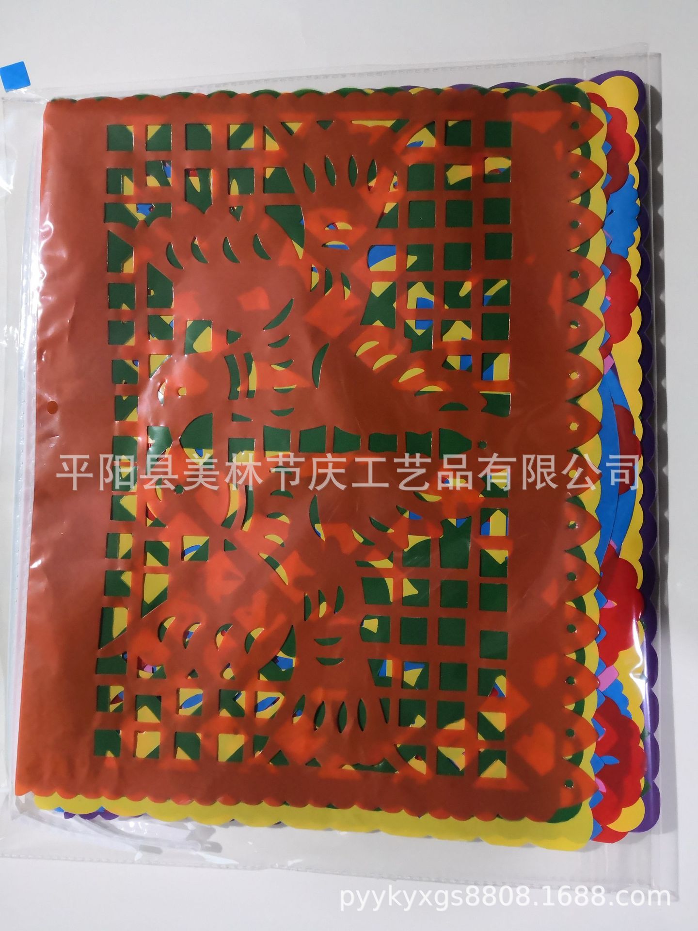 供应PE材料纸质镂空串旗挂旗墨西哥旗