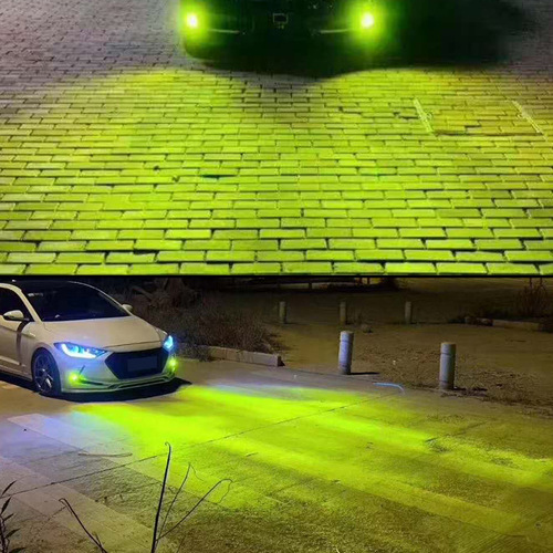 汽车LED大灯超亮黄光柠檬黄 青柠檬 柠檬绿 雾灯H11 H7 9005 9006
