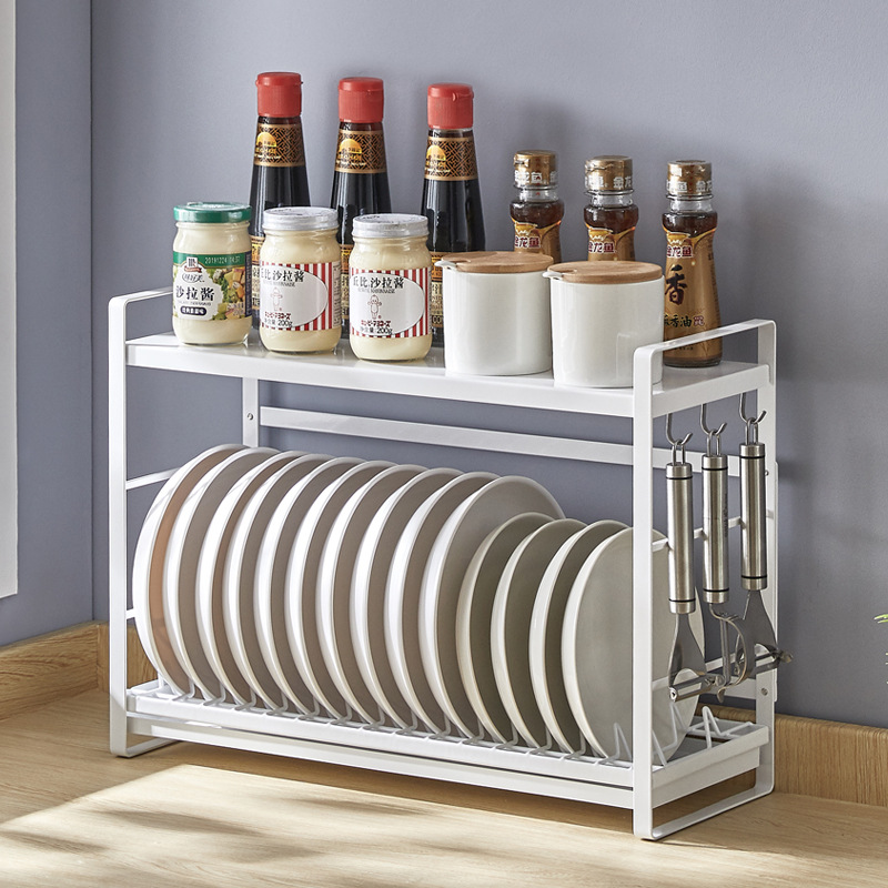 厨房置物架碗碟沥水架可调节调味品置物架汤锅架刀架筷子篓砧板架