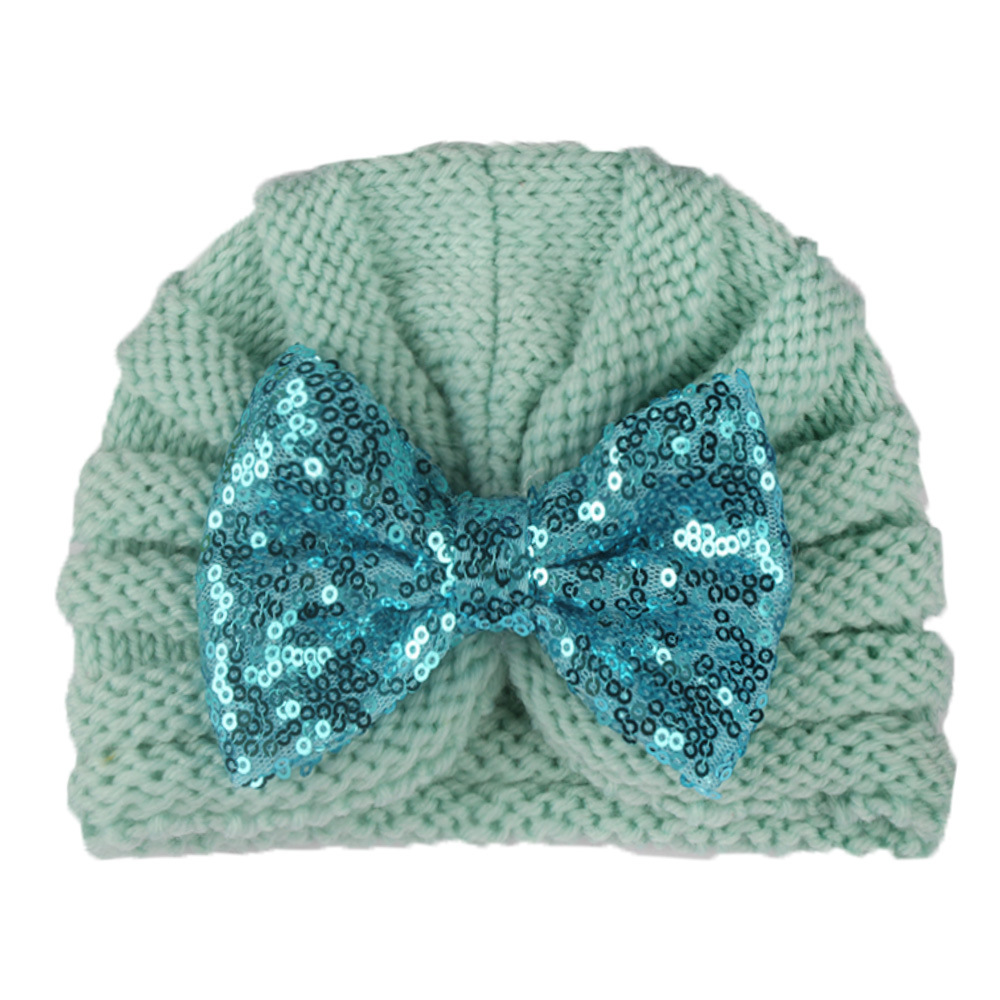 Children Unisex Fashion Bow Knot Sequins Wool Cap display picture 13