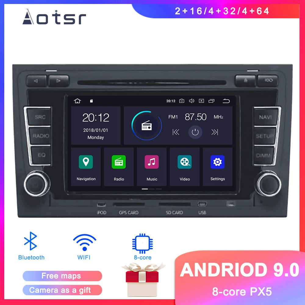 Android 9.0 suitable for Audi A4 car multimedia GPS navigator smart central control reversing image all -in -one