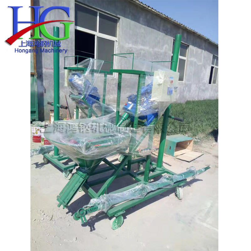 双枪GRC玻璃纤维丝喷涂机建筑用水泥砂浆喷射机 螺杆式装修喷涂机