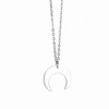 Chain for key bag , short pendant stainless steel, necklace, accessory, simple and elegant design, 18 carat, internet celebrity