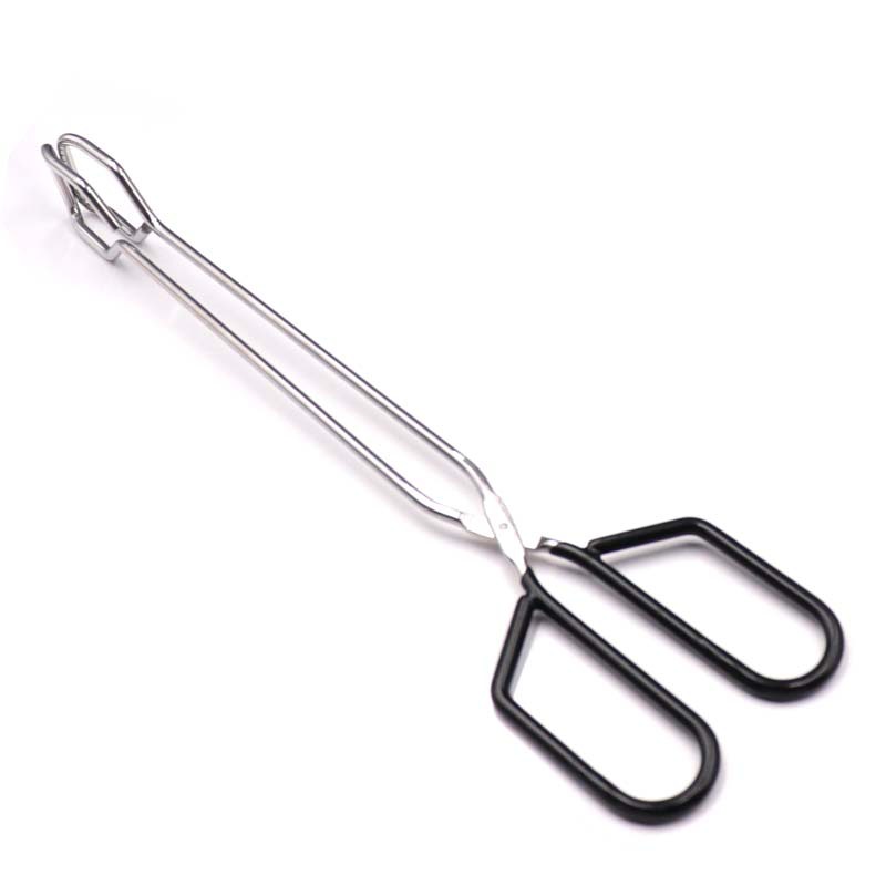 Barbacoa parrilla clip de carbono clip de alimentos de acero inoxidable clip de barbacoa mango negro clip de pan clip de alimentos de cocina