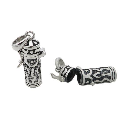 s990 Pure Silver Jewelry Personalized Simple Thai Silver Men and Women Mini Shurangama Mantra Gawu Box Sutra Pendant Pure Silver Pendant
