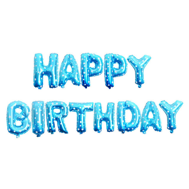 Birthday Letter Aluminum Film Party Balloon display picture 3