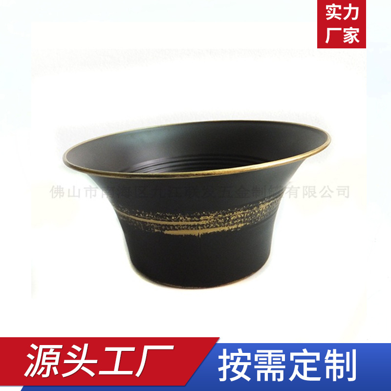 推荐喇叭口蜡碗涂金蜡碗马口铁蜡桶