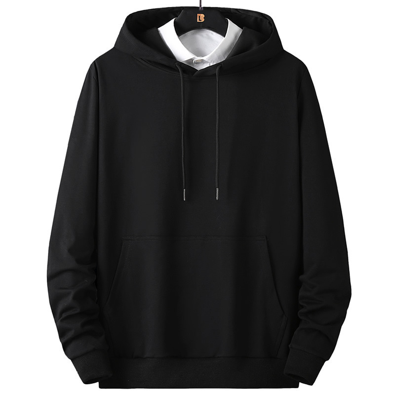 Free Shipping Cotton Sweatshirt Autumn Men's Hooded Sports Clothes Solid Color Thin Casual Pullover Top Korean Fashionable 1001