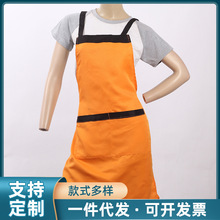厂家广告围裙供应 韩版广告双肩围裙可印字印logo  防水防油围裙