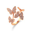 Fashionable jewelry, one size ring, European style, diamond encrusted, internet celebrity, light luxury style