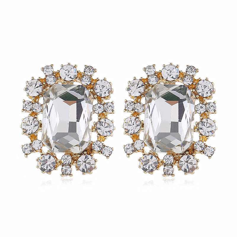 Mode Rétro Tempérament Boucles D&#39;oreilles Diamant Oreille Bijoux Court Paragraphe Personnalisé Boucles D&#39;oreilles Pierres Précieuses Lot Mixte En Gros Nihaojewelry display picture 12