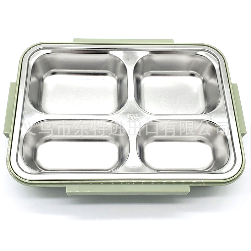Stainless steel lunch box 304, lunch box tableware, student lunch box, insulated compartments, sealed plates, children's lunch plates detail image 12