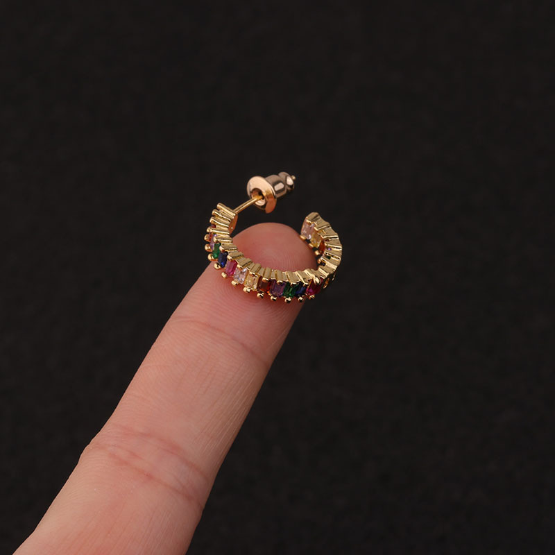 4g Weight Earrings Classification Housewarming, Anniversary, Business, Wedding, Travel, Birthday, Festival Occasion Copper Material Star Pattern Women'S Gender Inlaid Zircon Design Ethnic Style Style Personality Five-pointed Star Earrings Color Zircon Earrings 10