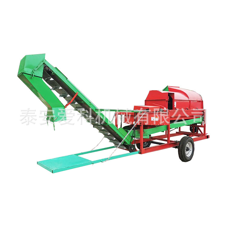 8000型摘花生机干鲜花生采摘果机花生摘果机喂入式花生脱果去秧机