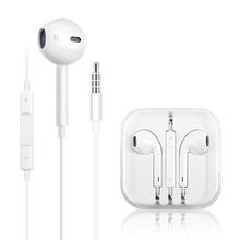 適用於蘋果6/7安卓3.5頭直插耳機線帶水晶殼入耳式重低音線控耳塞