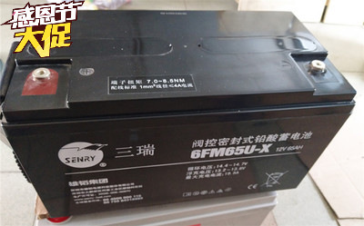 三瑞系统12V6H直流蓄电池UPS消防屏机柜电源CP12650F-X