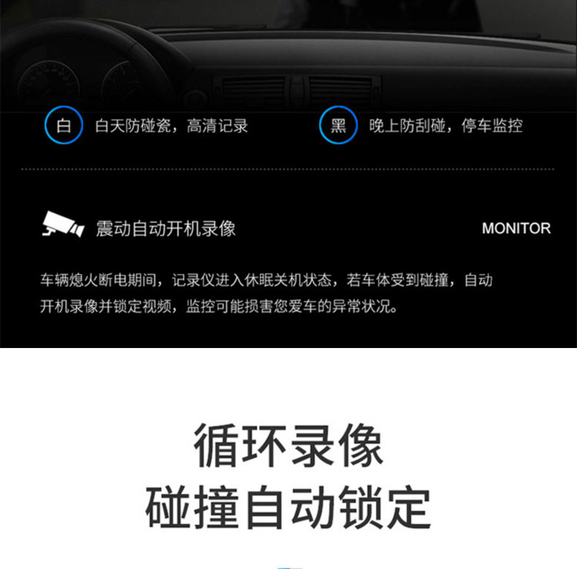 New private model 4.5 inch rearview mirror driving recorder HD 1080P front and rear double lens reversing Image wholesale