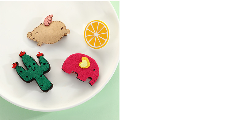 Factory direct supply of Korean version simple, fashionable and cute fruit hair clips, eco-friendly resin children's straight clips, BB clips wholesale detail image 5