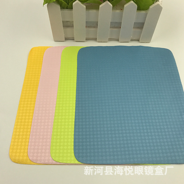 批發定製針一超細纖維壓小格子圖案眼鏡布 手機屏幕珠寶清潔布