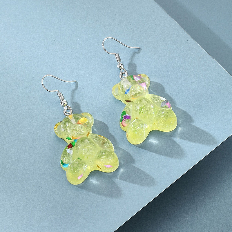 Cute Transparent Bear Earrings display picture 8