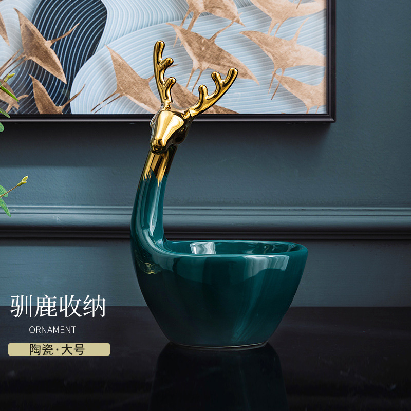 陶瓷器皿装饰品储物罐摆件客厅家用欧式陶瓷摆件新品潮州厂家批发