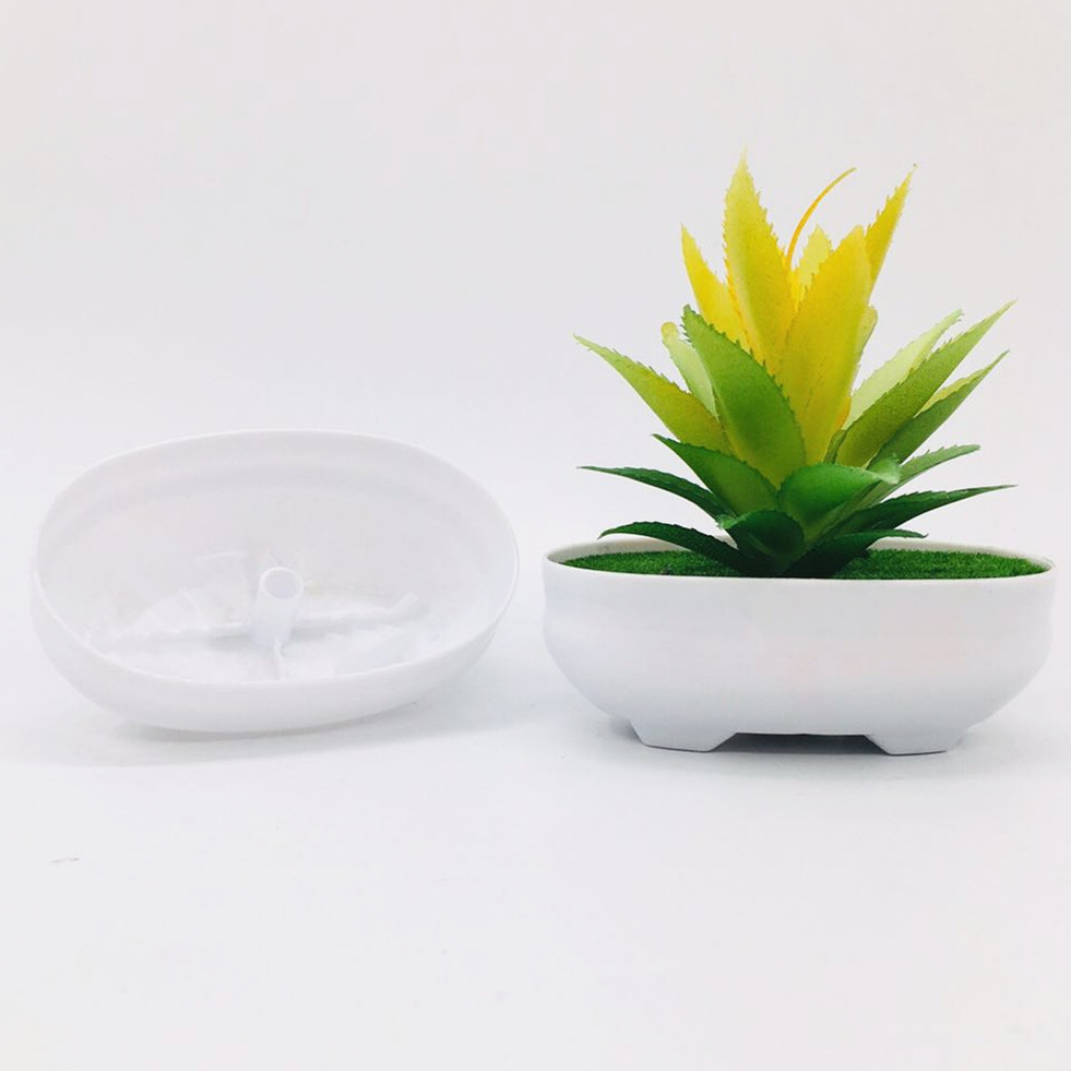 The manufacturer supplies P006 oval-shaped weighted and foamed artificial flower flowerpots and plastic flowerpots detail image 4