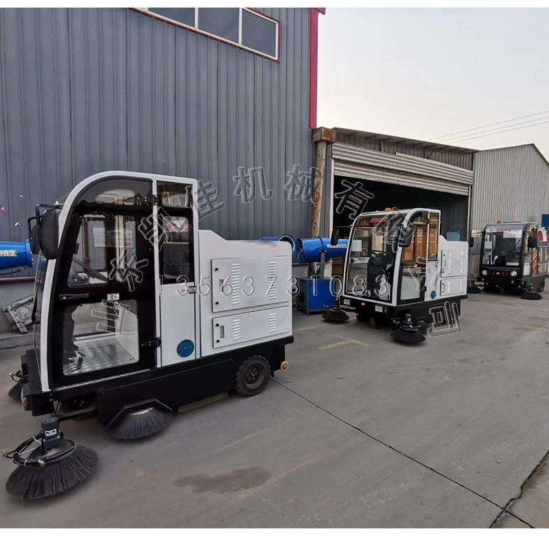 全自动封闭式扫地机户外垃圾清扫车工业全封闭驾驶电动清扫车批发