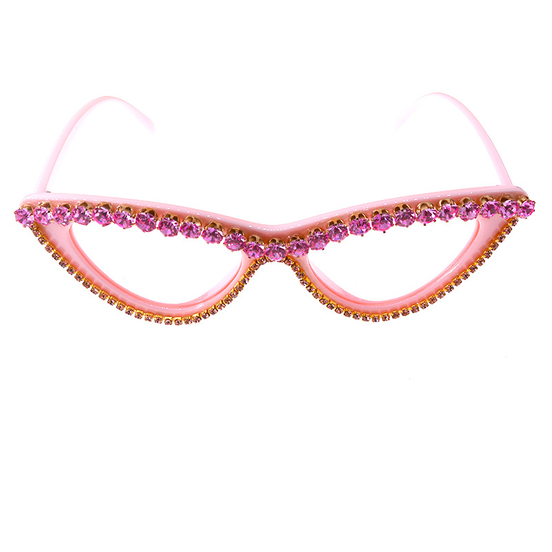 Gafas de sol de diamantes de imitacin de moda coreana Proteccin UV Gafas de sol de cristal de mujer Shijia con gafas de ojo de gato de diamantes al por mayor nihaojewelrypicture4