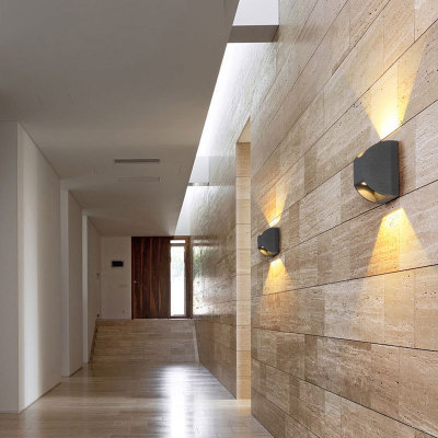 LED简约户外防水壁灯上下照壁灯双头铝材壁灯走廊过道庭院阳台灯|ru