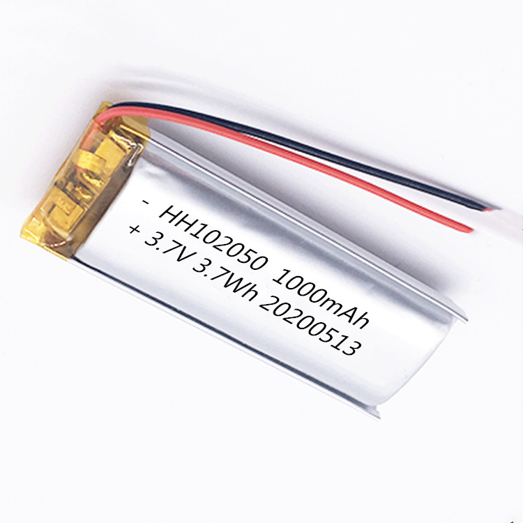 厂家聚合物锂电池102050 1000mah后备电 3.7V 美容仪电子产品认证